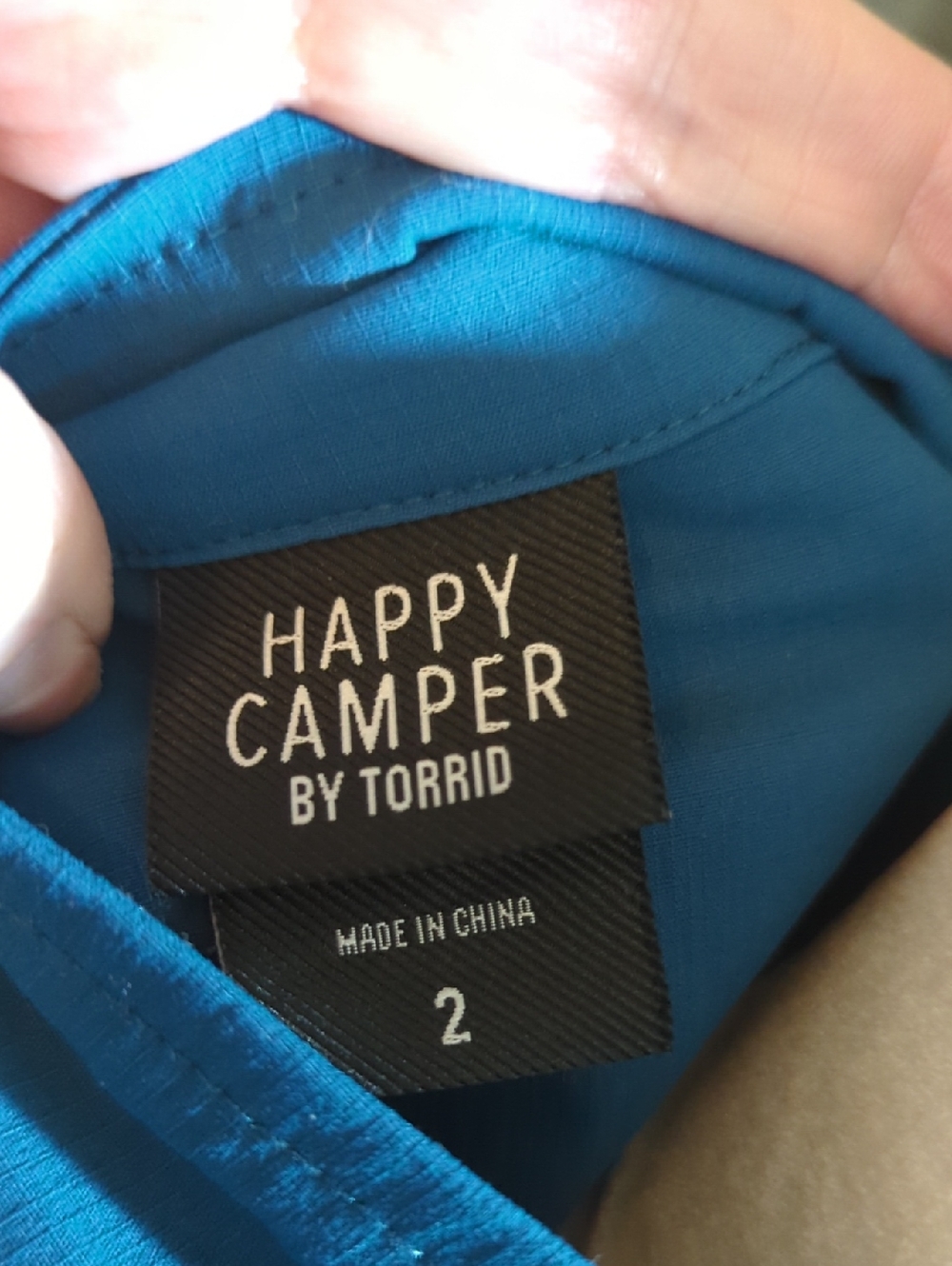 torrid Happy Camper Bright Teal Vest Bungee Cord Waist Torrid Sz 2 2X - Picture 2 of 10